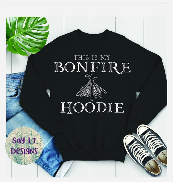 Bonfire Hoodie in white