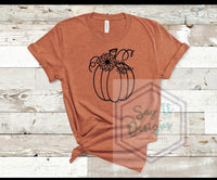 Pumpkin Outline in black