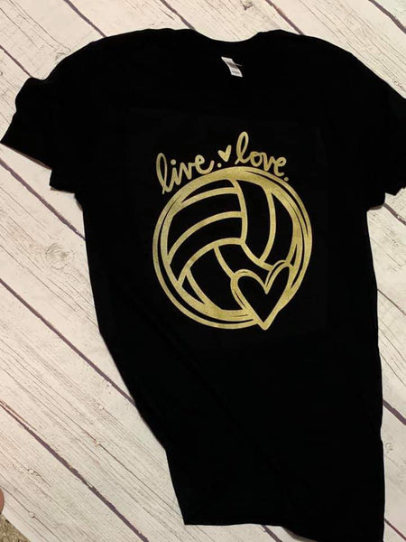 Live love Volleyball in gold