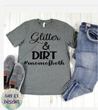 Glitter and Dirt Mom of both Solid in black