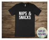 Naps and Snacks in white