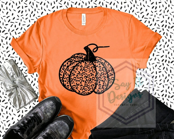 Cheetah Pumpkin in black